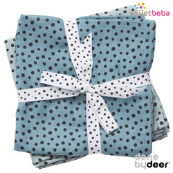 Tekstilni proizvodi - Done by Deer - Tetra pelene - Done by Deer - Happy Dots Blue, 2kom, 120x120cm Tekstilni proizvodi - Done by Deer - Tetra pelene - Done by Deer - Happy Dots Blue, 2kom, 120x120cm