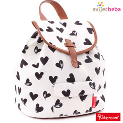 Od 1 do 3 godine - Ideje za poklone - Dječji ruksak - Kidzroom White Hearts (Vrećasti 030-8177WH) Od 1 do 3 godine - Ideje za poklone - Dječji ruksak - Kidzroom White Hearts (Vrećasti 030-8177WH)