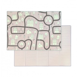Podloga za igru dvostrana - Dots City Pink
