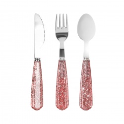 Pribor za jelo - Glitter Sparkling Blush