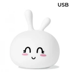 Silikonska LED svjetiljka - Zeko bijela USB