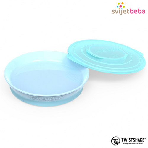 Hranjenje | Zdjelice i tanjuri | Twistshake plitki tanjur i poklopac - Pastel Blue Hranjenje | Zdjelice i tanjuri | Twistshake plitki tanjur i poklopac - Pastel Blue