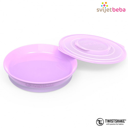 Hranjenje | Zdjelice i tanjuri | Twistshake plitki tanjur i poklopac - Pastel Purple Hranjenje | Zdjelice i tanjuri | Twistshake plitki tanjur i poklopac - Pastel Purple