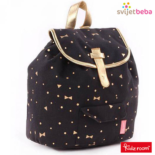 Ideje za poklone | Dječji ruksak | Kidzroom Gold Black (Vrećasti 030-8452-BLACK) Ideje za poklone | Dječji ruksak | Kidzroom Gold Black (Vrećasti 030-8452-BLACK)