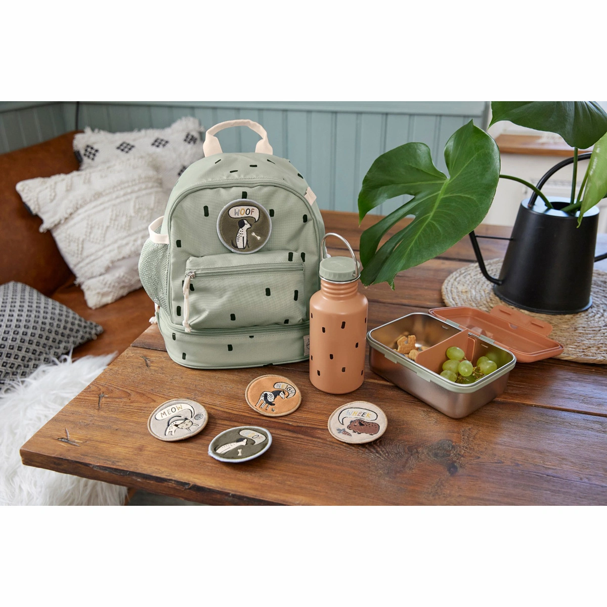 Mini ruksak Happy Prints - Maslinasto zeleni-8