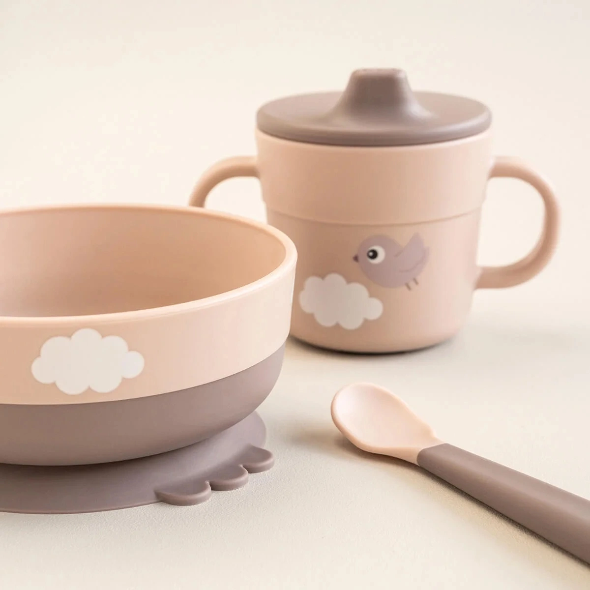 Set za jelo First Foodie Happy C - Powder-5